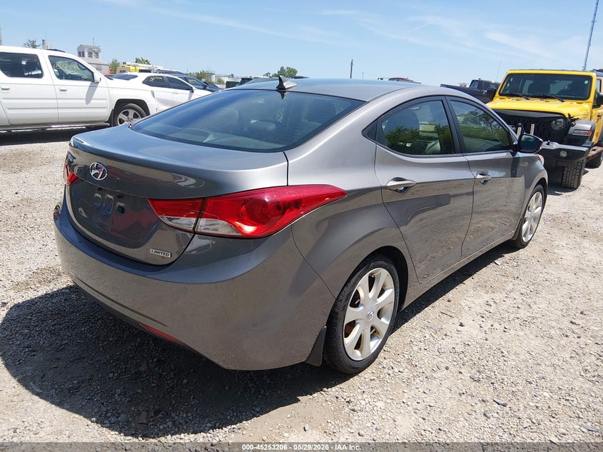 2012 Hyundai Elantra 1.8 Limited grey Lot 111045253206 Vin 5NPDH4AEXCH100237