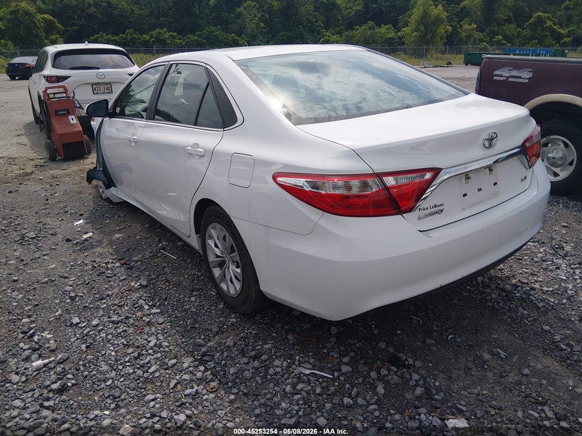 Vin: 4t1bf1fk3fu884230, lot: 45751063, toyota camry le 20153