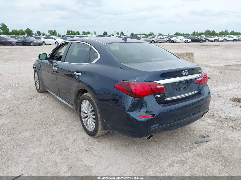 Vin: jn1by1pp2gm630411, lot: 45751235, infiniti q70l 3.7 20163
