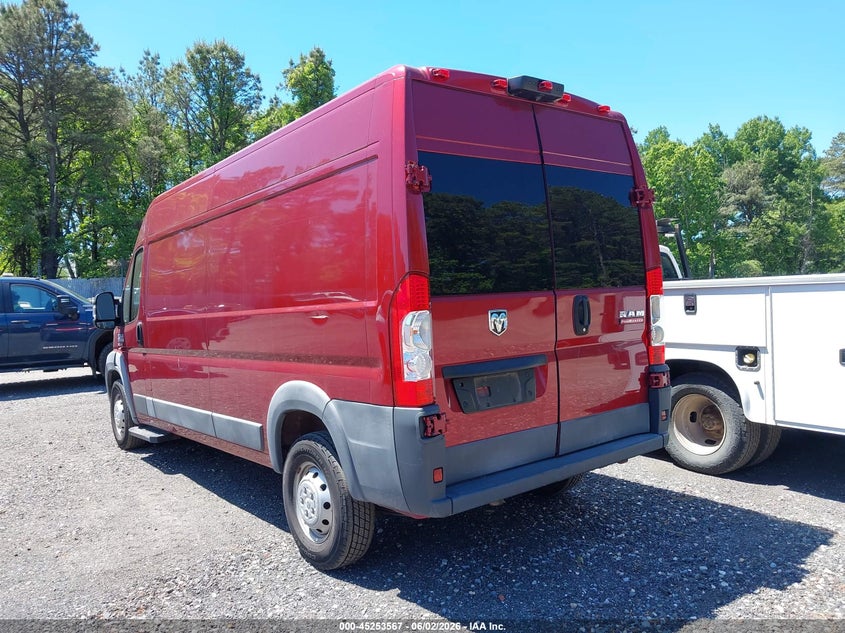 Vin: 3c6trvdg9je143732, lot: 45751376, ram promaster 2500 high roof 159 wb 20183