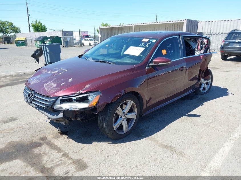 Vin: 1vwbp7a32cc029022, lot: 45751433, volkswagen passat 2.5l se 20122