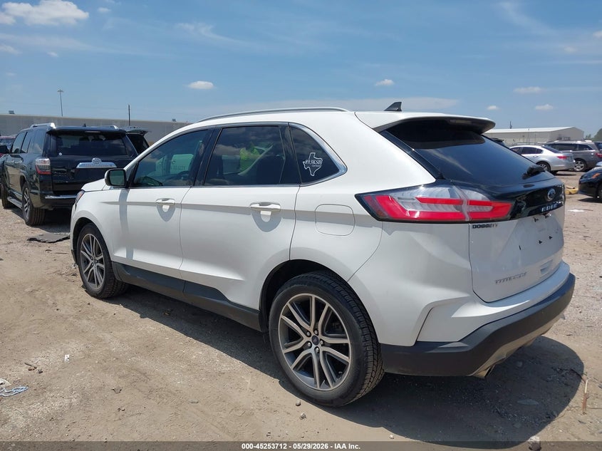 Vin: 2fmpk3k98mba10894, lot: 45751521, ford edge titanium 20213