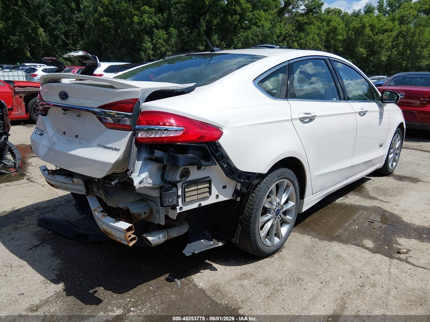 Vin: 3fa6p0su7hr306829, lot: 45751587, ford fusion energi titanium 20174