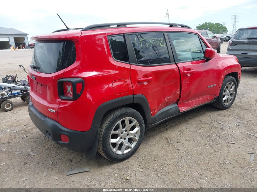 Vin: zaccjabt1fpb44103, lot: 45751630, jeep renegade latitude 20154