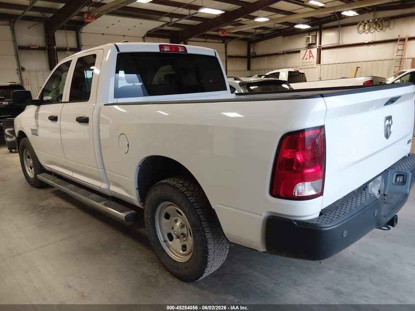 Vin: 1c6rr6fg0js290676, lot: 45751865, ram 1500 tradesman  4x2 6'4 box 20183