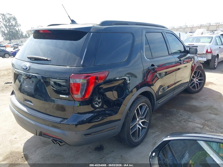 Vin: 1fm5k8gt1jgc28107, lot: 45751878, ford explorer sport 20184