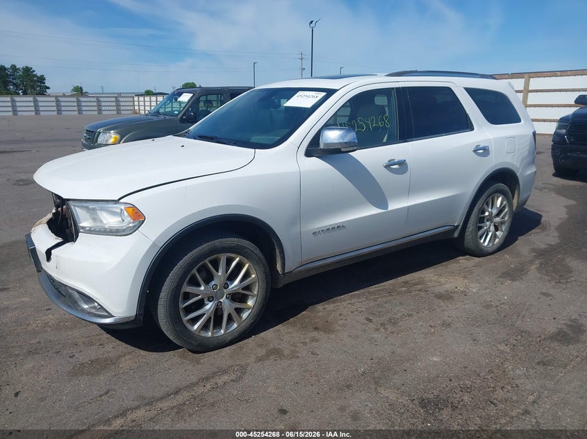 Vin: 1c4rdjeg1fc896811, lot: 45752077, dodge durango citadel 20152