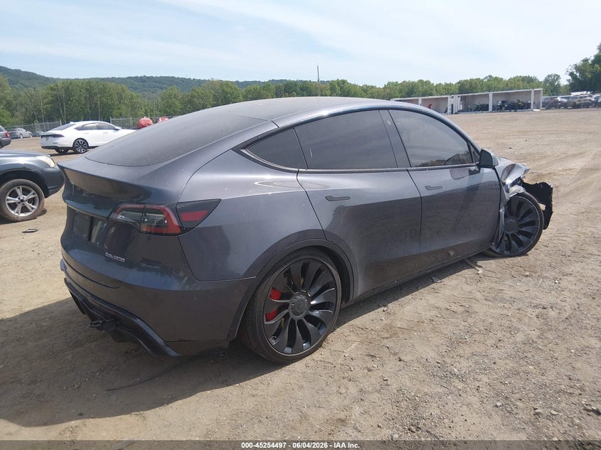Vin: 7saygdef9nf448235, lot: 45752306, tesla model y performance dual motor all-wheel drive 20224