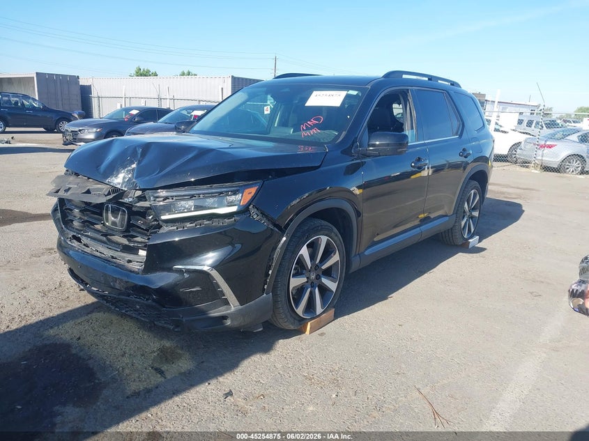 Vin: 5fnyg1h79pb000919, lot: 45752684, honda pilot awd touring 20232