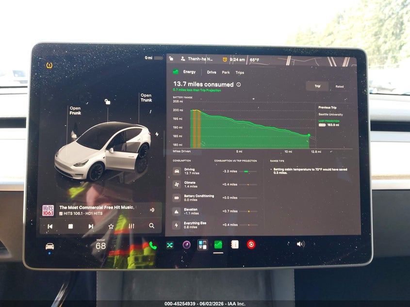 2023 Tesla Model Y Awd/Long Range Dual Motor All-Wheel Drive VIN: 7SAYGAEE5PF806780 Lot: 45254939