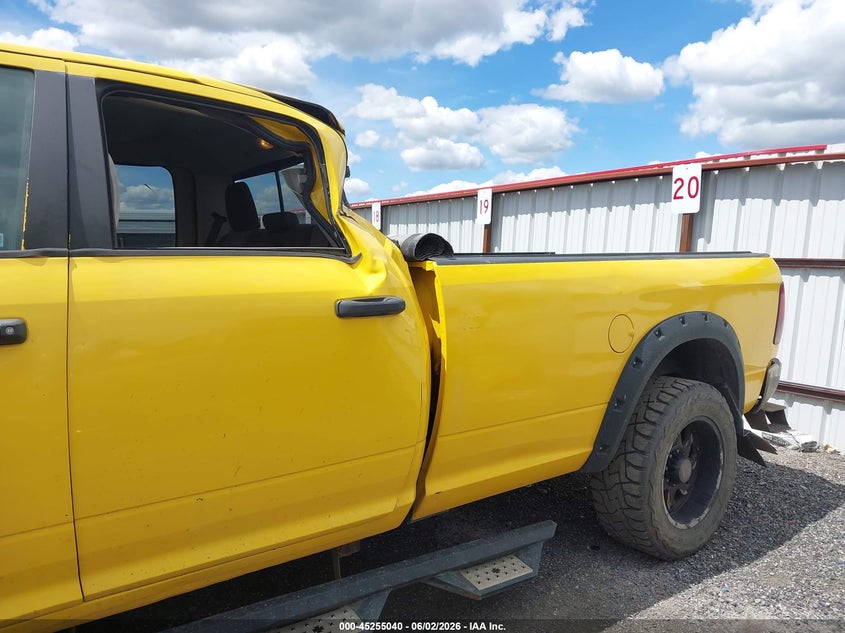 2012 Ram 2500 5.7 Ram Slt yellow Lot 111045255040 Vin 3C6TD5JTXCG299771