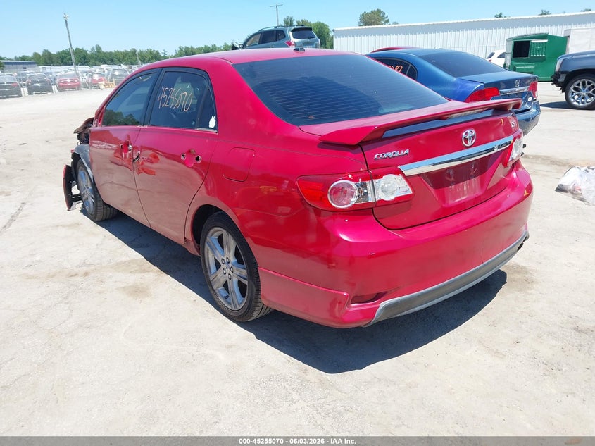 Vin: 2t1bu4ee3dc125269, lot: 45752879, toyota corolla s 20133