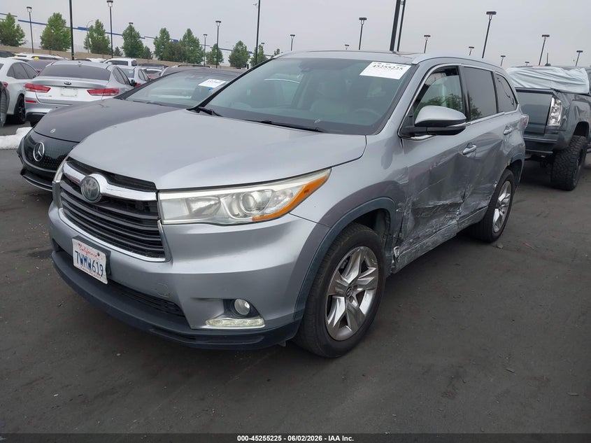 Vin: 5tdykrfh1gs176741, lot: 45753034, toyota highlander limited platinum v6 20162