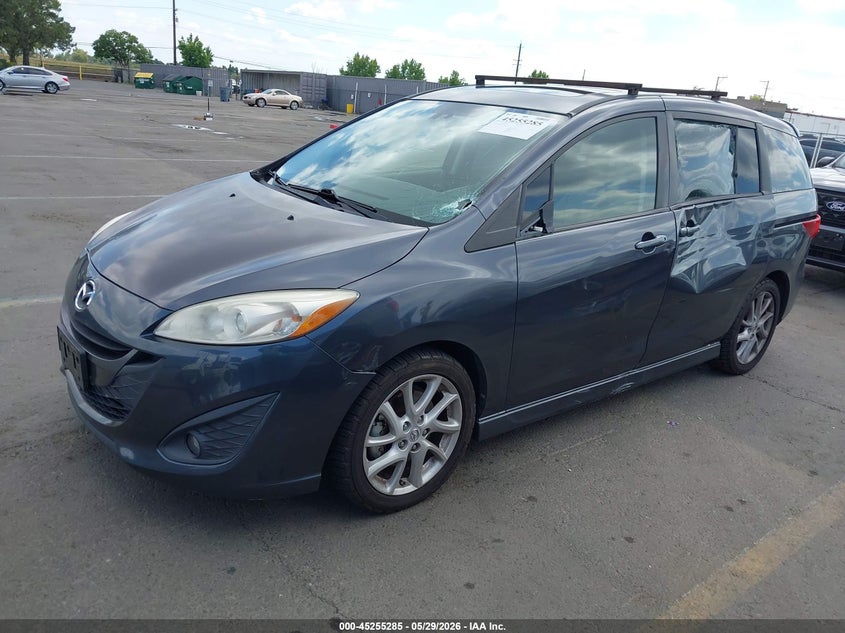 2012 Mazda 5 2.5 Grand Touring grey Lot 111045255285 Vin JM1CW2DL8C0132570