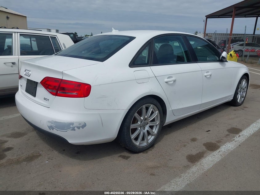 2011 Audi A4 2.0 2.0T Premium white Lot 111045255336 Vin WAUAFAFL2BN014933