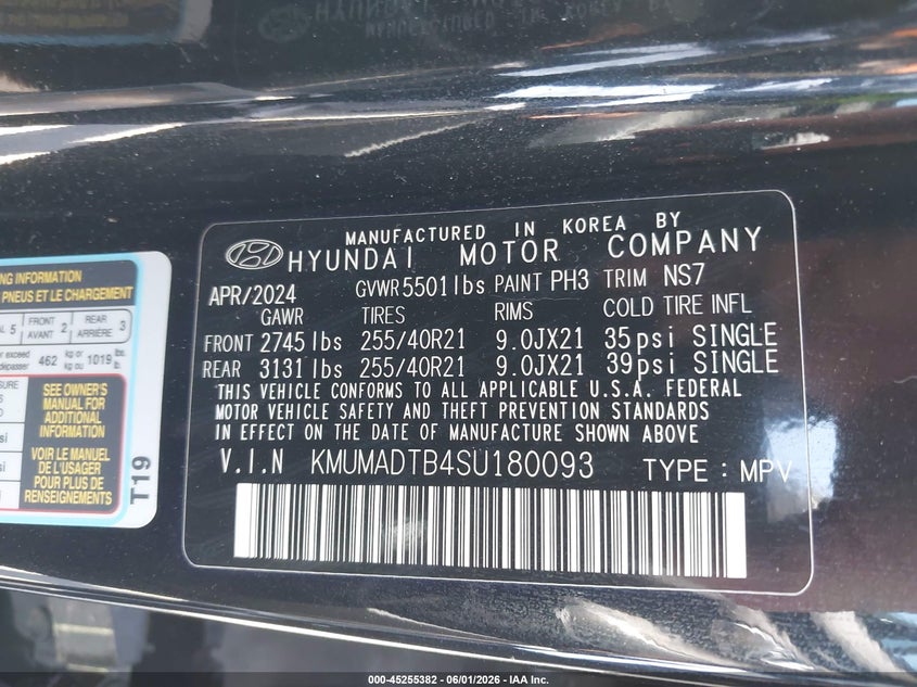 2025 Genesis Gv70 2.5T Awd VIN: KMUMADTB4SU180093 Lot: 45255382