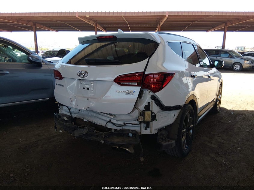 Vin: 5xyzw4la7jg566315, lot: 45753355, hyundai santa fe sport 2.0t ultimate 20184