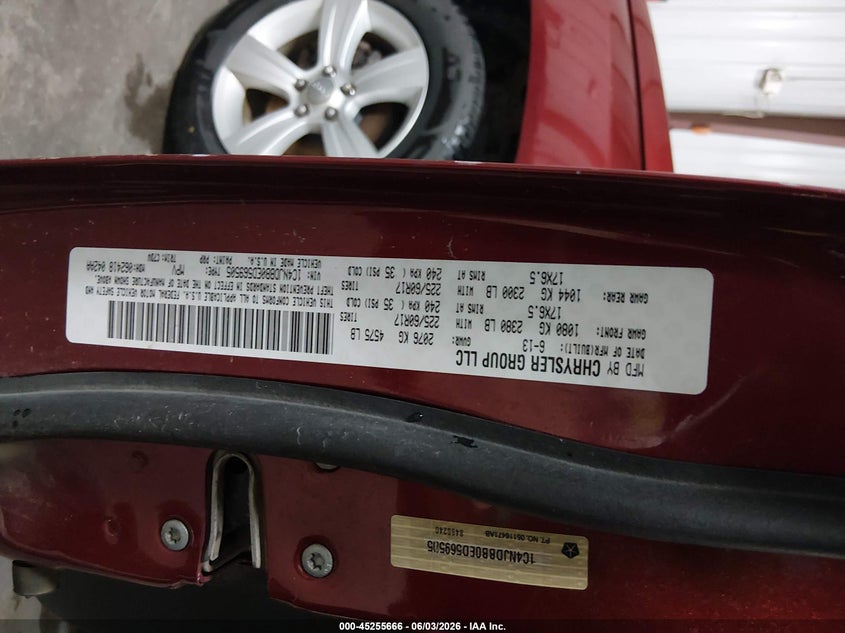 2014 Jeep Compass Sport VIN: 1C4NJDBB0ED569505 Lot: 45255666
