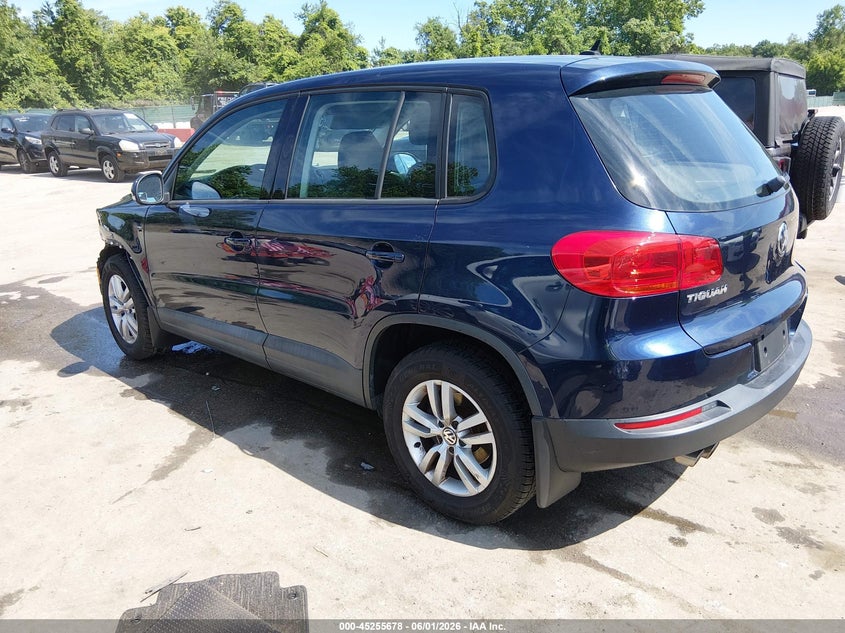 Vin: wvgbv3ax5ew518578, lot: 45753487, volkswagen tiguan s 20143