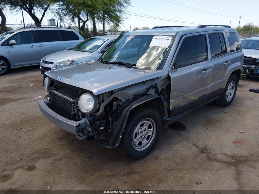 Vin: 1c4njpbb6hd170958, lot: 45753558, jeep patriot sport fwd 20172