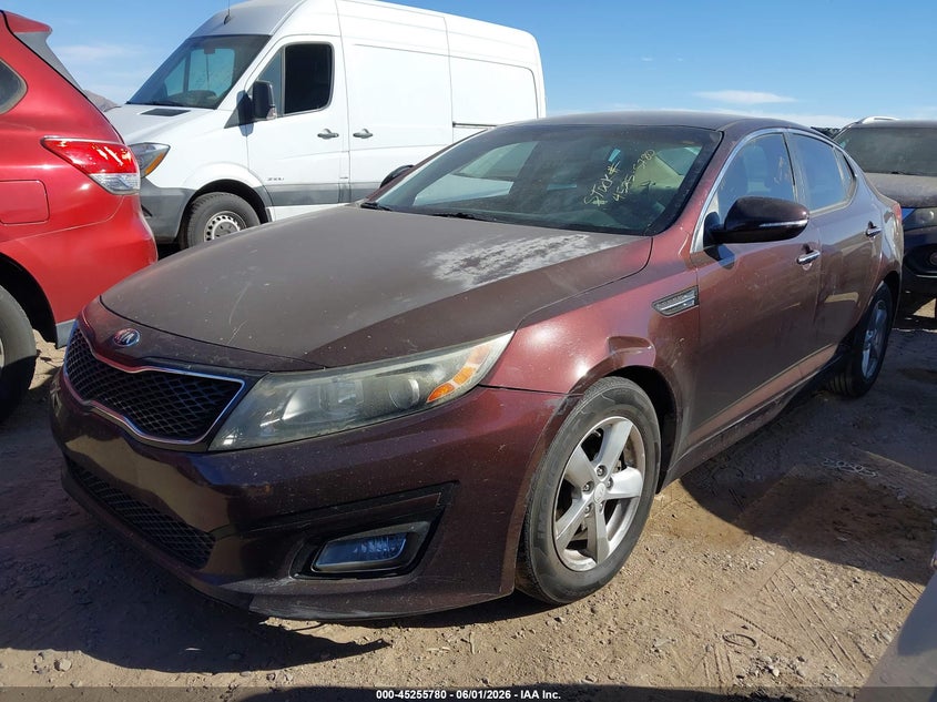 Vin: 5xxgm4a76eg342855, lot: 45753589, kia optima lx 20142
