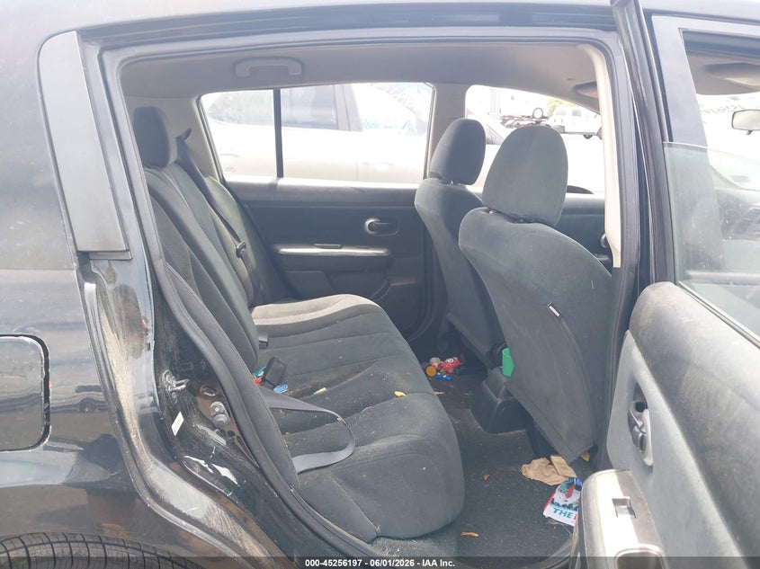 2012 Nissan Versa 1.8 1.8 S black Lot 111045256197 Vin 3N1BC1CP2CK249656