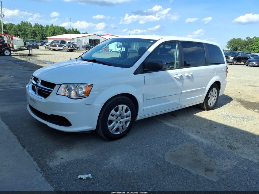Vin: 2c4rdgbg4gr114405, lot: 45754050, dodge grand caravan se 20162