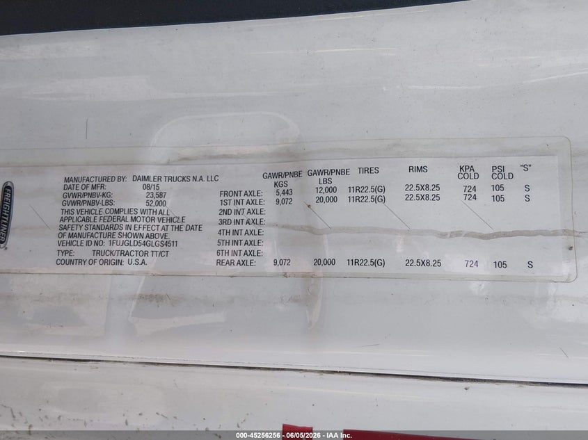 2016 OTHER FREIGHTLINER CASCADIA 125 TRUCK N/A