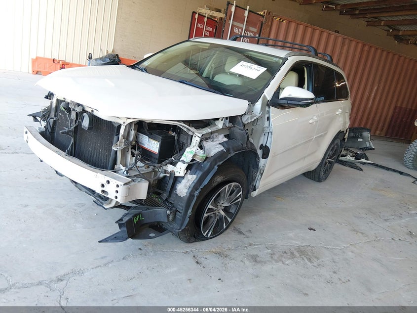 Vin: 5tdkkrfh3gs503680, lot: 45754164, toyota highlander xle v6 20162