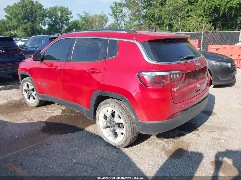 Vin: 3c4njccb1kt769386, lot: 45754549, jeep compass limited fwd 20193