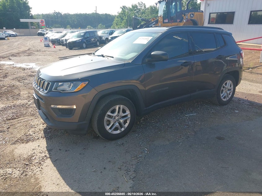 Vin: 3c4njcab2jt405608, lot: 45754705, jeep compass sport fwd 20182