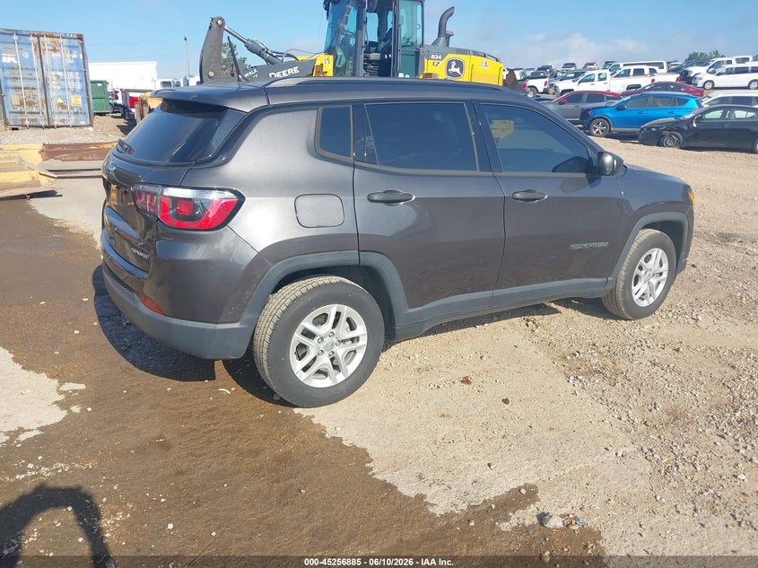 Vin: 3c4njcab2jt405608, lot: 45754705, jeep compass sport fwd 20184