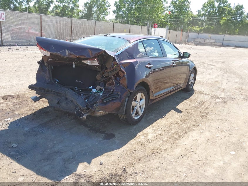 Vin: 5xxgm4a79fg467737, lot: 45754755, kia optima lx 20154