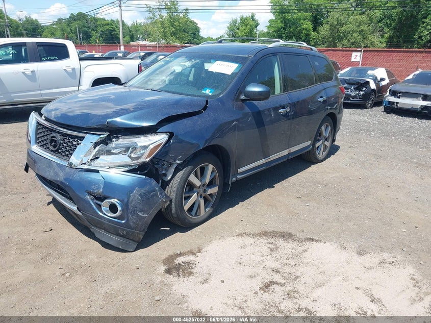 Vin: 5n1ar2mm2ec678401, lot: 45754852, nissan pathfinder platinum 20142