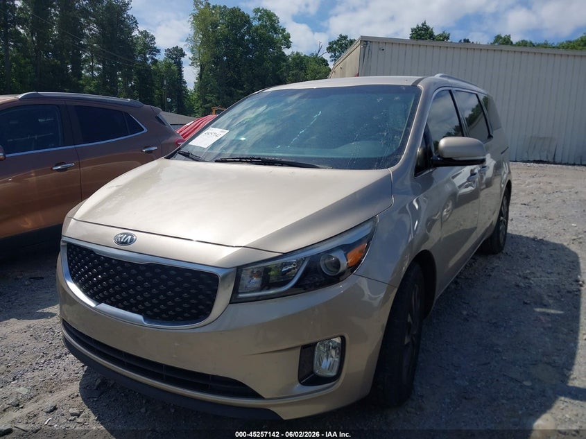 Vin: kndmc5c11f6019320, lot: 45754962, kia sedona sx 20152