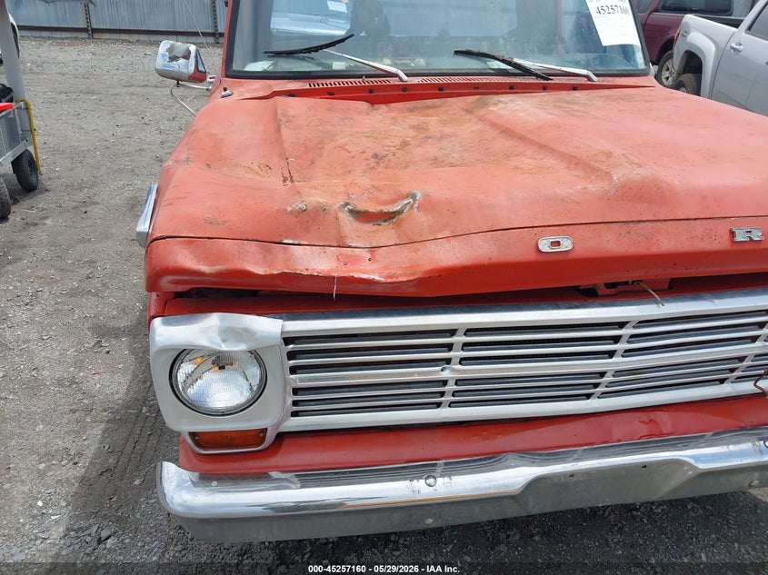 1969 Ford F100 VIN: F10ACF13832 Lot: 45257160