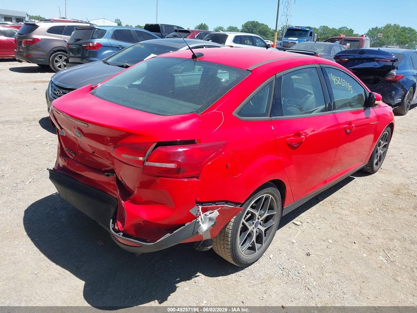 Vin: 1fadp3h29hl279971, lot: 45755015, ford focus sel 20174