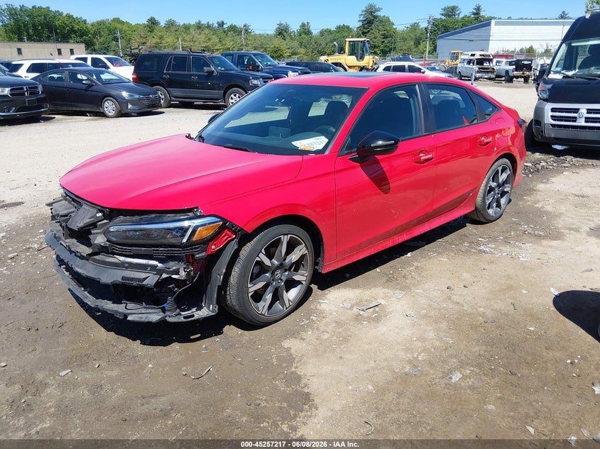Vin: 2hgfe4f81sh310321, lot: 45755037, honda civic hybrid sport/sport touring 20252