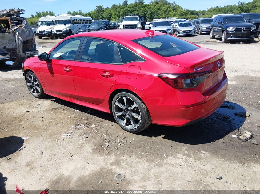 Vin: 2hgfe4f81sh310321, lot: 45755037, honda civic hybrid sport/sport touring 20253