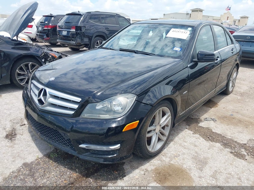 2012 Mercedes-benz 1.8 C 250 Sport black Lot 111045257232 Vin WDDGF4HB5CR203062