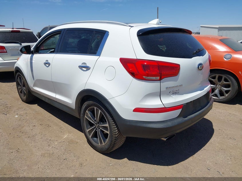 Vin: kndpc3a66g7816724, lot: 45755115, kia sportage sx 20163