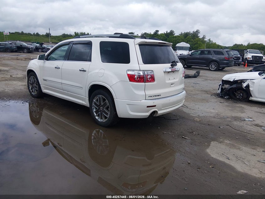 2012 Gmc Acadia 3.6 Denali White Lot 111045257445 Vin 1GKKVTED5CJ188170