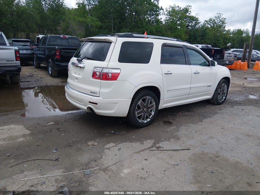 2012 Gmc Acadia 3.6 Denali White Lot 111045257445 Vin 1GKKVTED5CJ188170