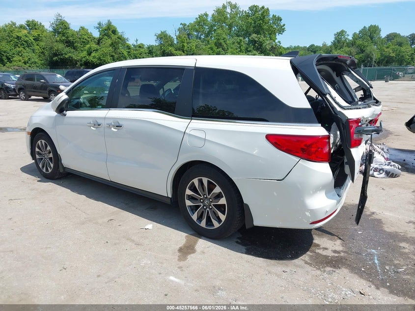 Vin: 5fnrl6h71mb032711, lot: 45755386, honda odyssey ex-l 20213