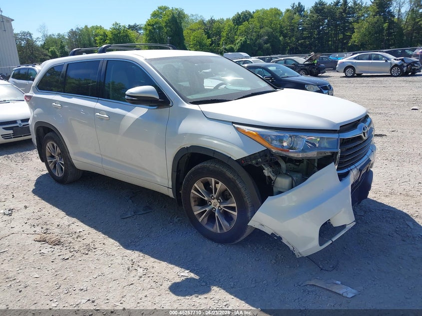 Vin: 5tdbkrfh9fs145631, lot: 45755530, toyota highlander le plus v6 2015 img_1