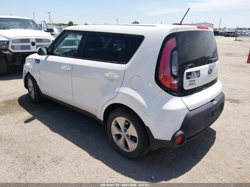 Vin: kndjn2a25g7265435, lot: 45755550, kia soul ! 20163
