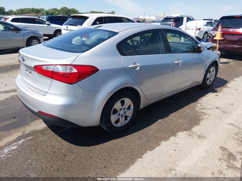 Vin: knafk4a68g5523971, lot: 45755597, kia forte lx 20164
