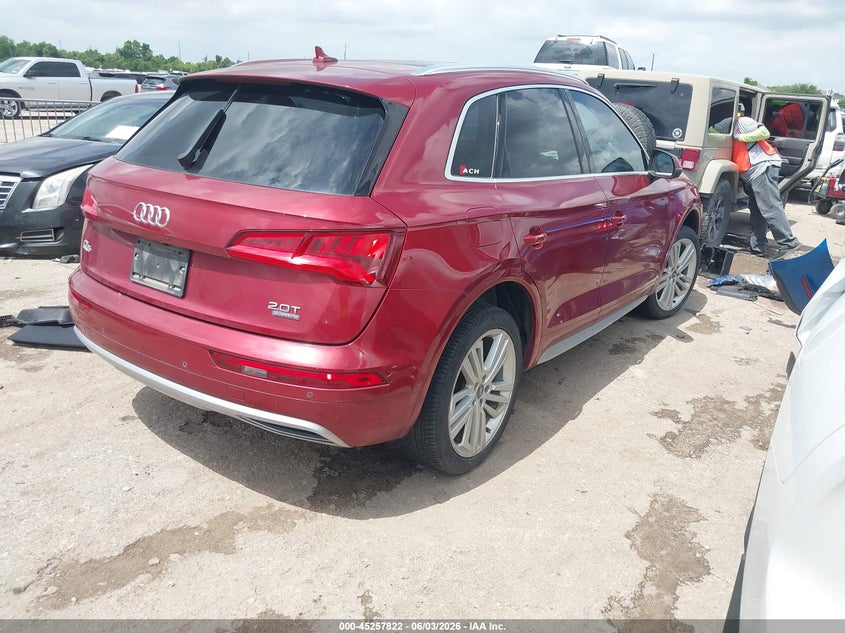 Vin: wa1bnafy8j2152394, lot: 45755642, audi q5 2.0t premium/2.0t tech premium 20184