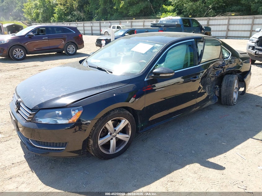 Vin: 1vwbp7a36cc044073, lot: 45755889, volkswagen passat 2.5l se 20122