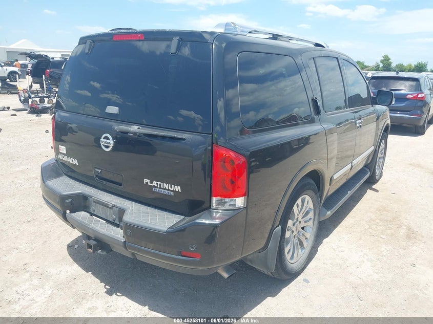 Vin: 5n1ba0nd4fn615627, lot: 45755921, nissan armada platinum 20154